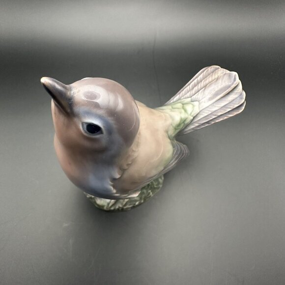 Robin Bird On Branch Dahl Jensen Copenhagen Porcelain Sculpture Figure NR. 1280 - Picture 15 of 16